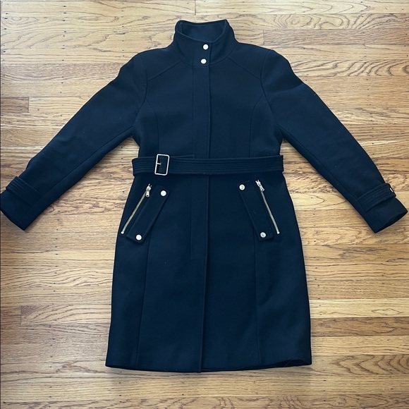 Zara Jackets & Blazers - Zara Black Belted Winter Coat